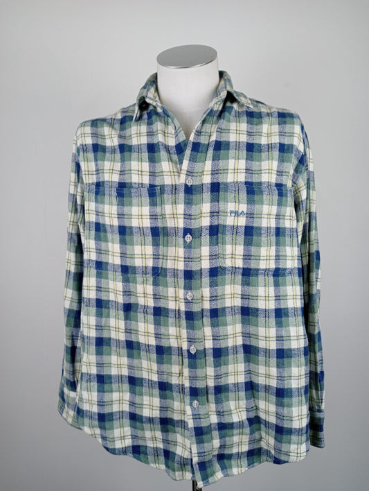 FILA CAMICIA UOMO TG M MAN SHIRT CASUAL VINTAGE COTONE COTTON LANA WOOL
