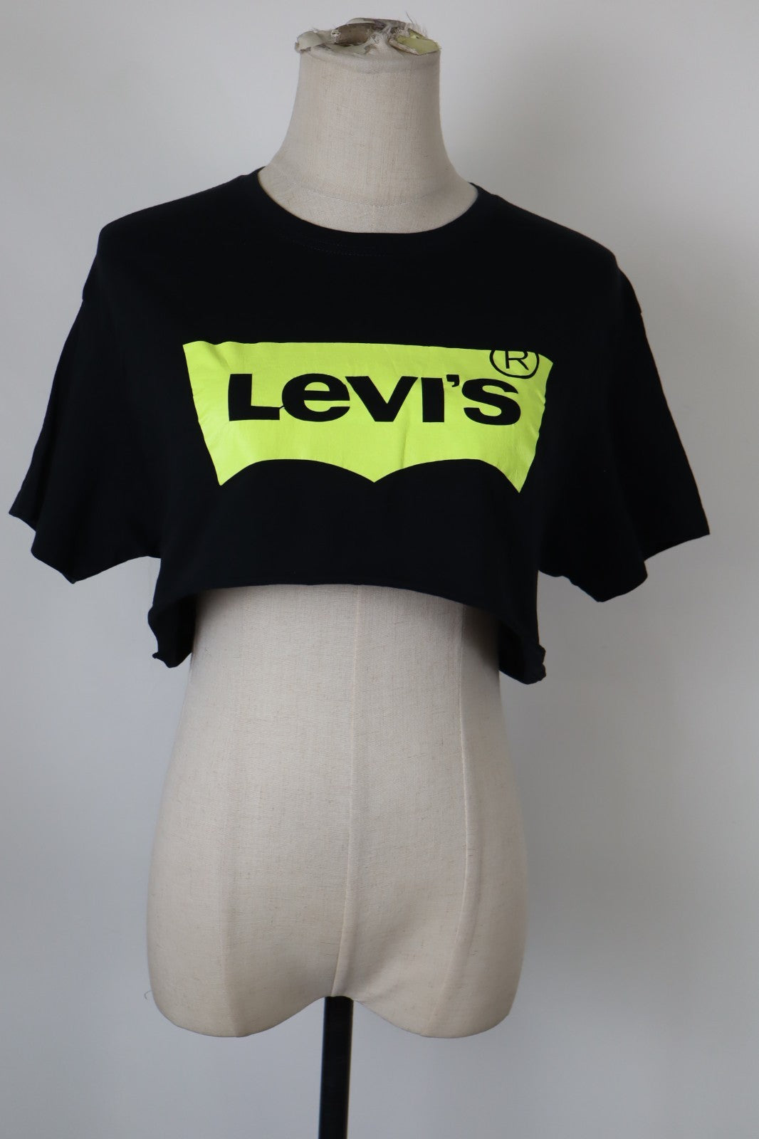 LEVI'S MAGLIA DONNA TG. S WOMAN CASUAL VINTAGE T-SHIRT CROP TOP COTONE