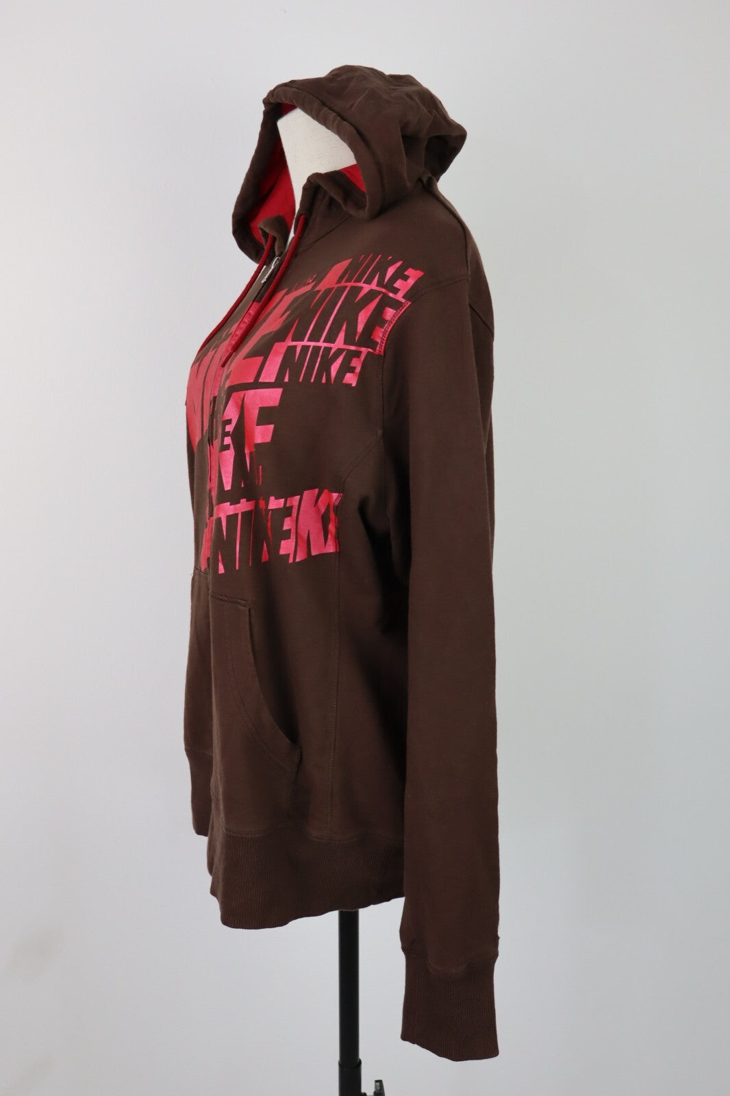 NIKE FELPA DONNA Tg XL WOMAN CASUAL VINTAGE SPORT SWEATSHIRT COTONE CON ZIP