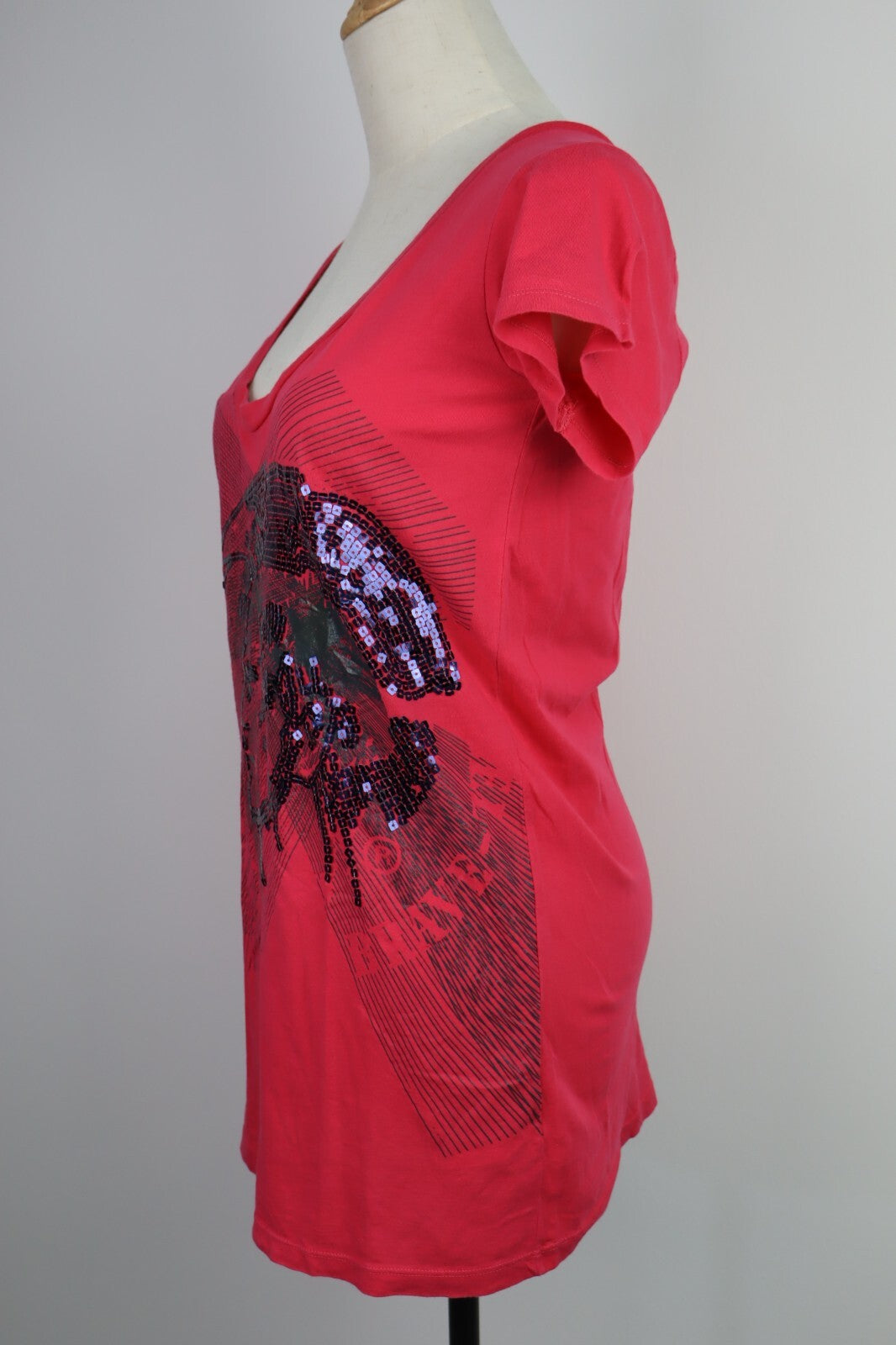 DIESEL MAGLIA COTONE DONNA TG. S WOMAN CASUAL VINTAGE T-SHIRT