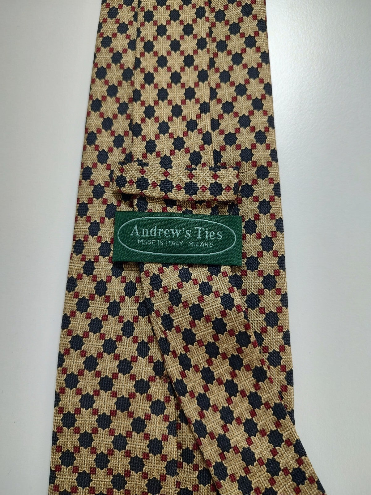 ANDREW'S 100% SILK TIE SETA CRAVATTA NECKTIE MADE IN  ITALY CLASSIC