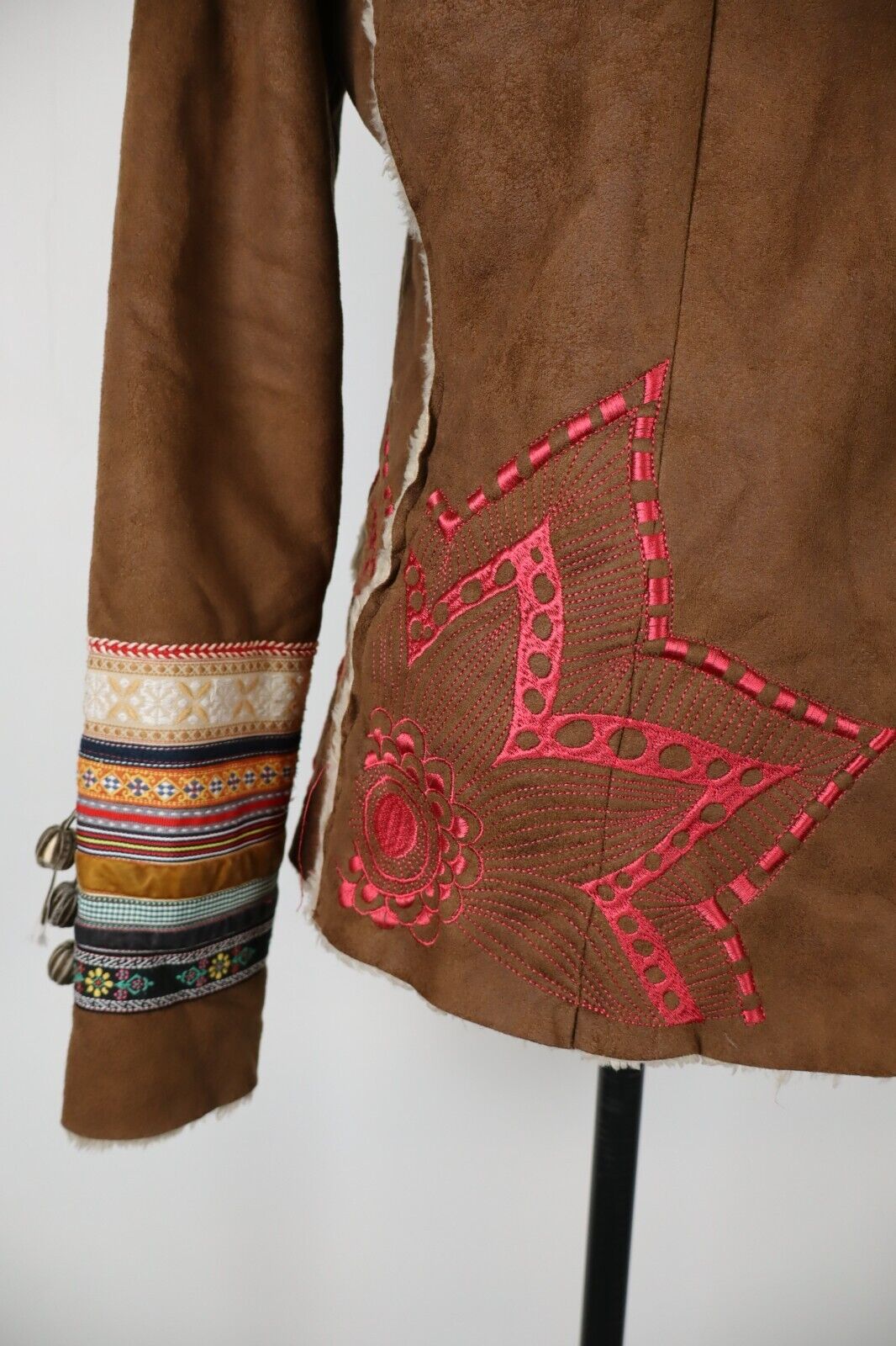 DESIGUAL GIUBBINO IMBOTTITO GIACCA DONNA TG 38 WOMAN JACKET VINTAGE CAMOSCIO