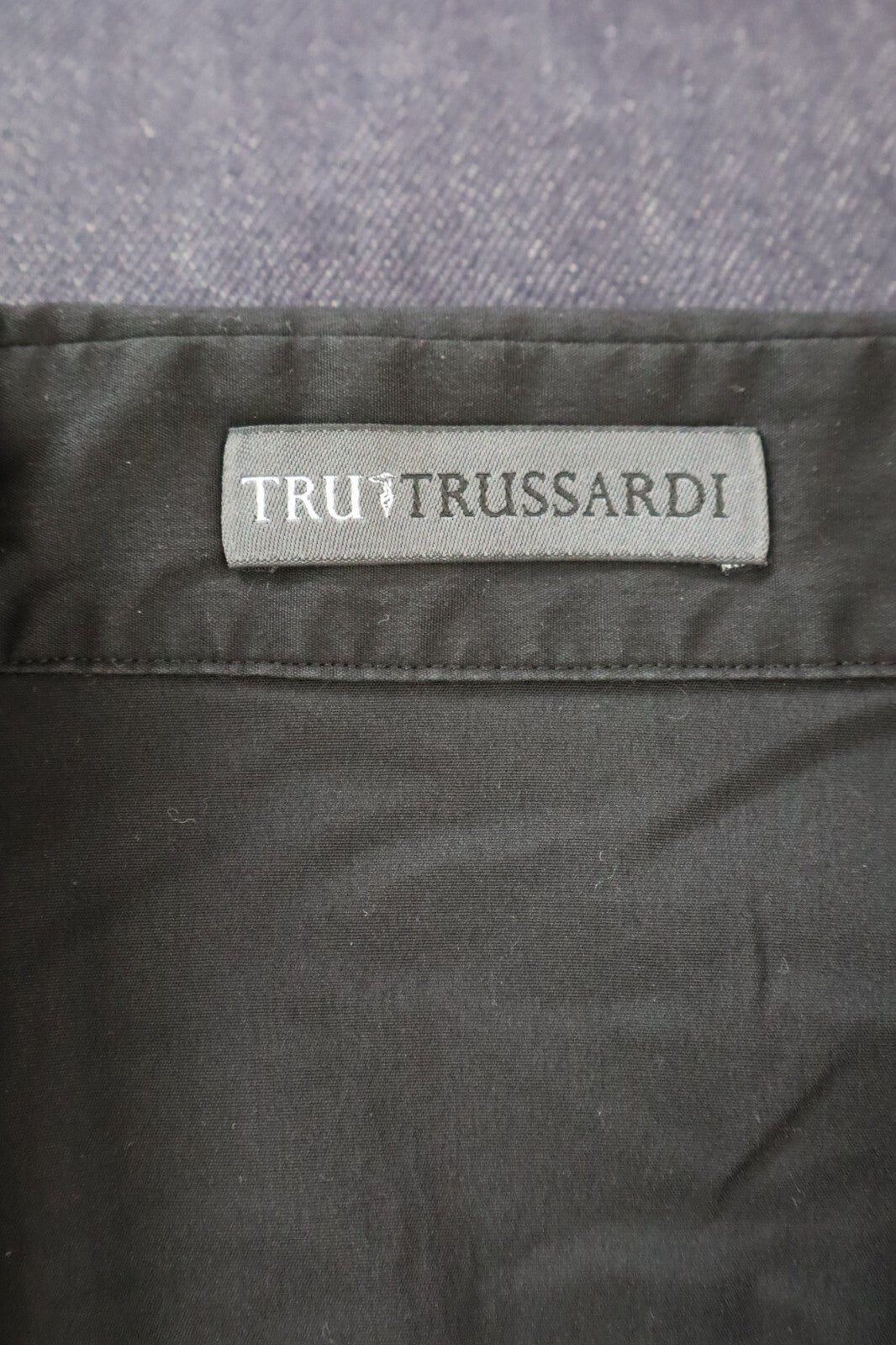 TRUSSARDI TRU CAMICIA DONNA TG. XL WOMAN SHIRT CASUAL VINTAGE NERA BLACK