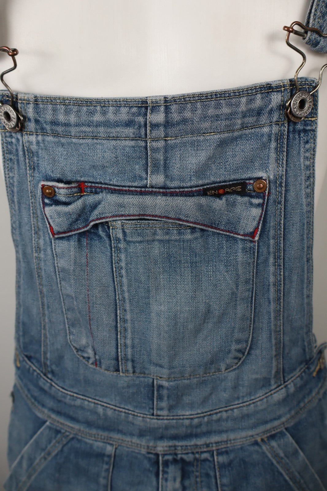 ENERGIE SALOPETTE JEANS MAN DENIM Tg. W31 COTONE CASUAL VINTAGE UOMO