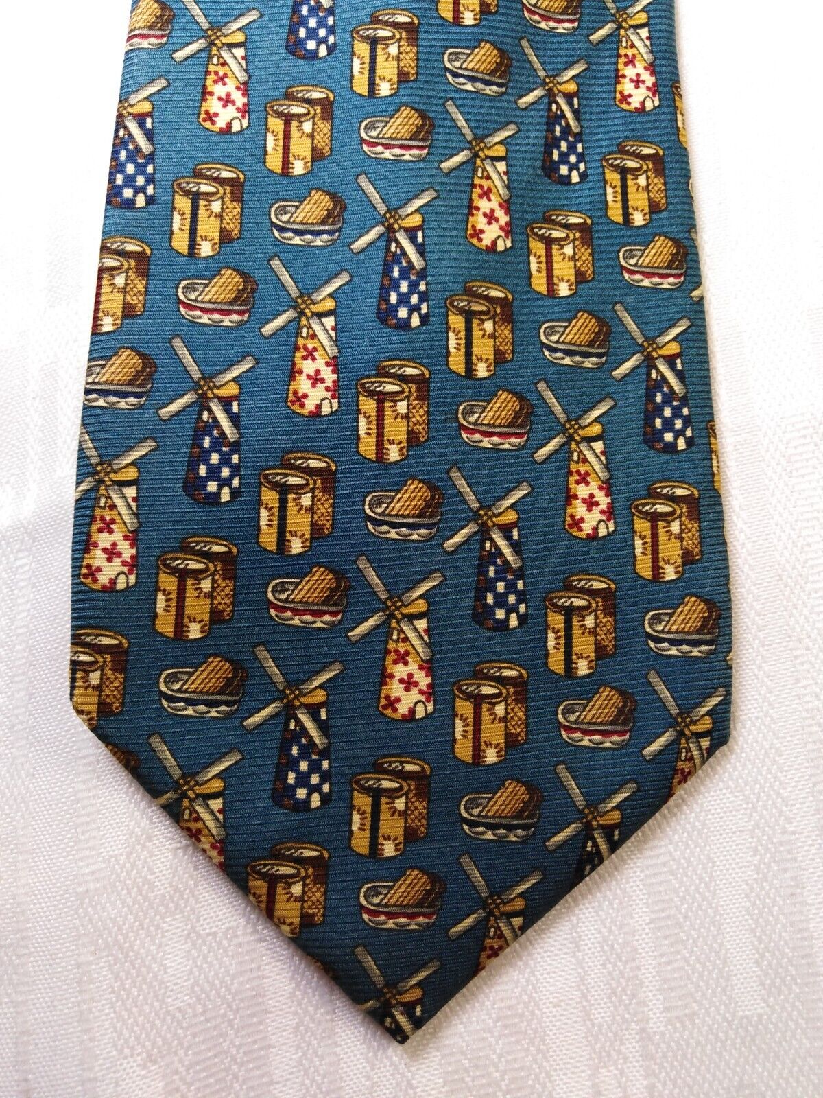 LUCA D'ALTIERI 100% SETA SILK TIE CRAVATTA NECKTIE ITALY VINTAGE SELF TIPPED