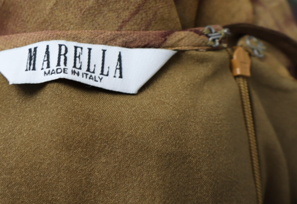 MARELLA VESTITO ABITO SMANICATO DONNA TG. 44 WOMAN CASUAL VINTAGE DRESS