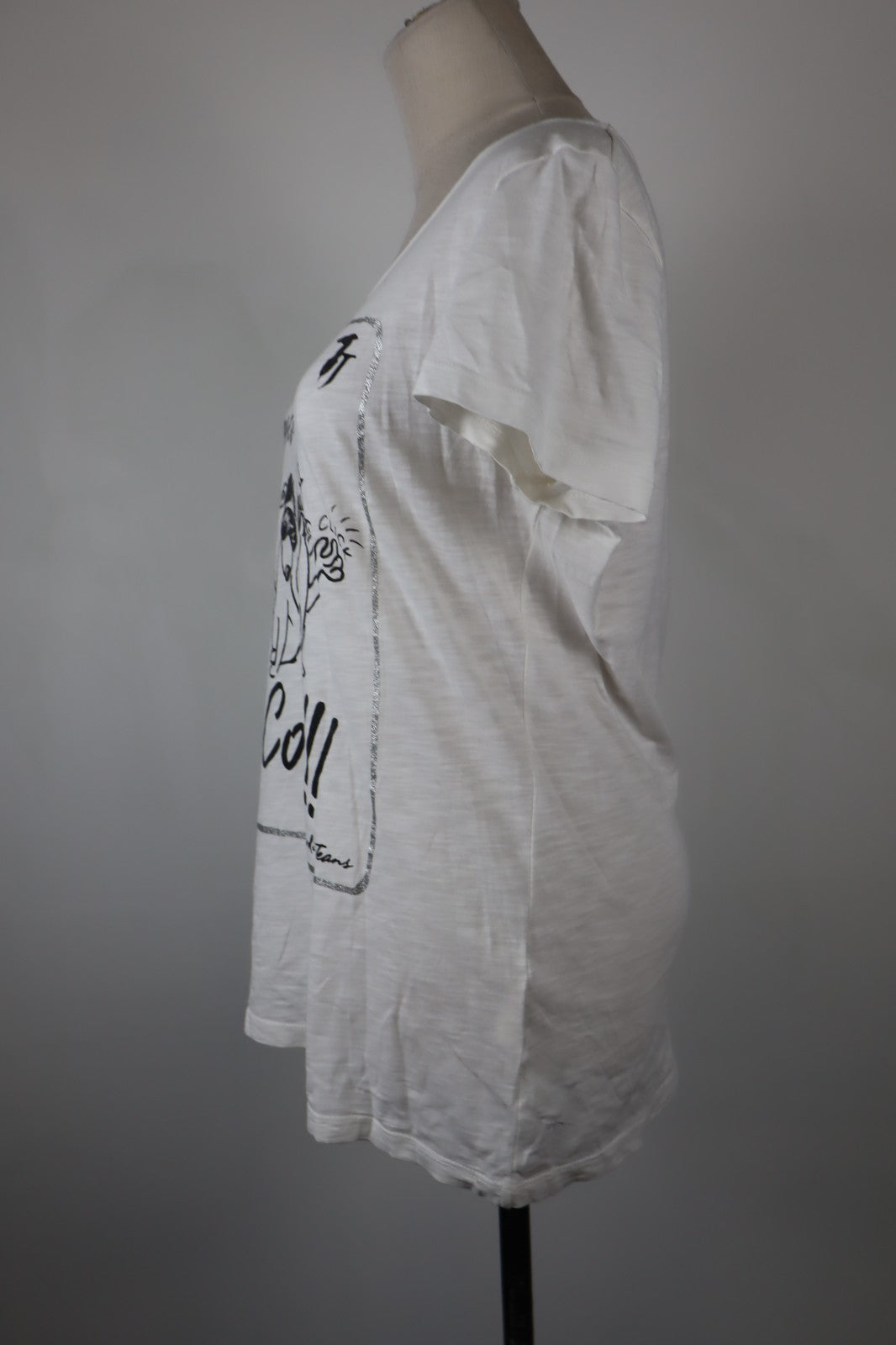 TRUSSARDI JEANS MAGLIA DONNA TG. M WOMAN CASUAL VINTAGE T-SHIRT TOP COTONE