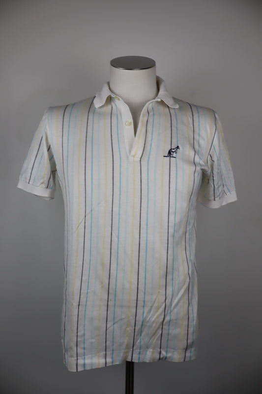 AUSTRALIAN MAGLIA POLO A RIGHE T-SHIRT UOMO TG. 50 MAN CASUAL VINTAGE  COTONE