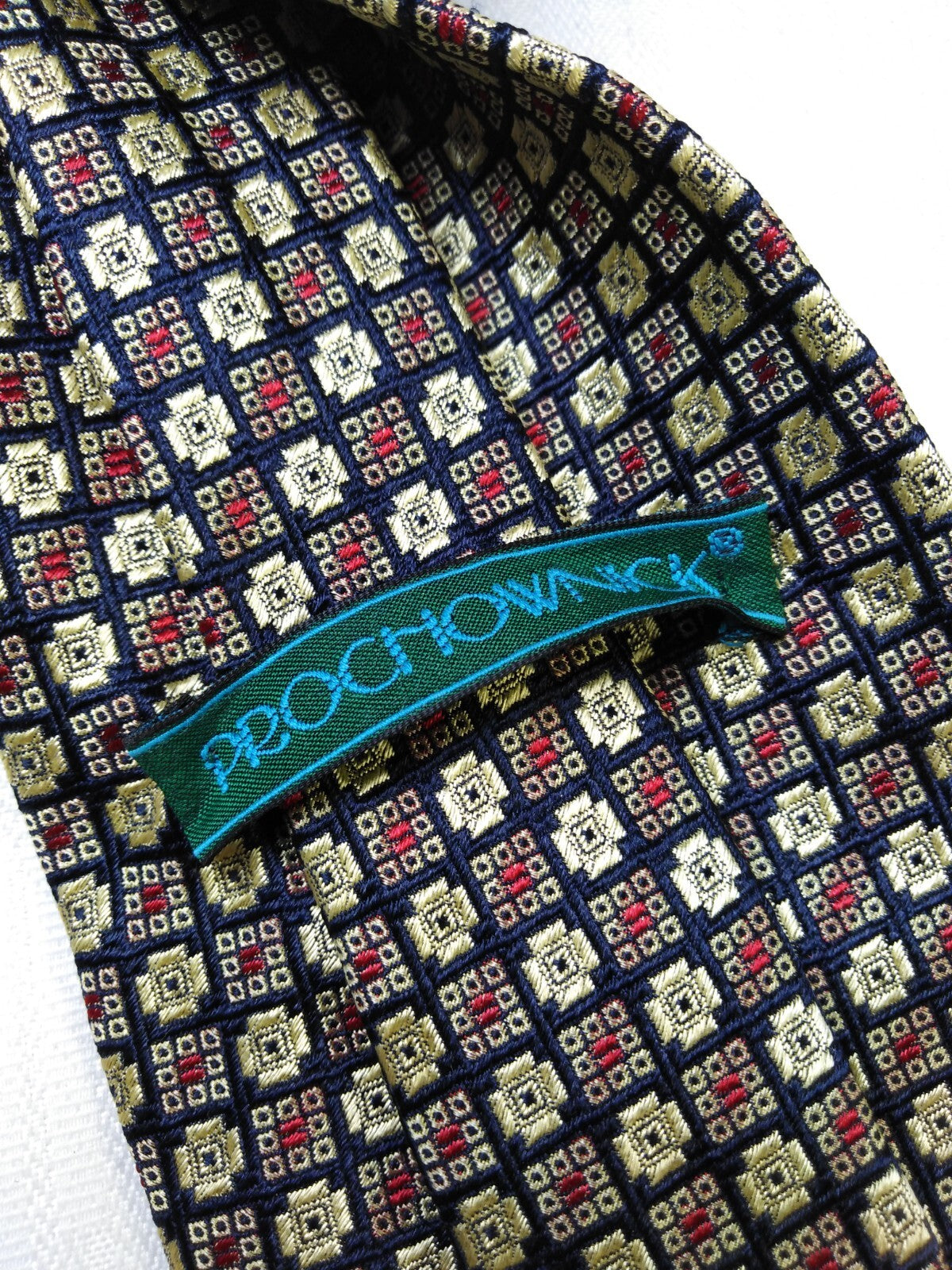 PROCHOWNICK MILANO 100% SILK TIE SETA CRAVATTA NECKTIE ITALY VINTAGE CLASSIC