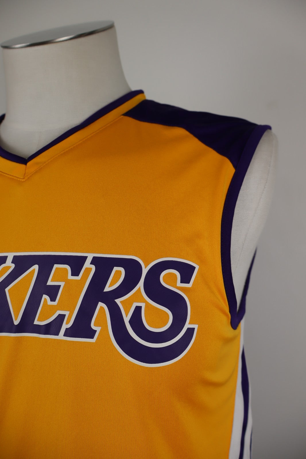 ADIDAS LAKERS NBA CANOTTA MAGLIA SMANICATA BASKET T-SHIRT UOMO TG S SPORT LOGO