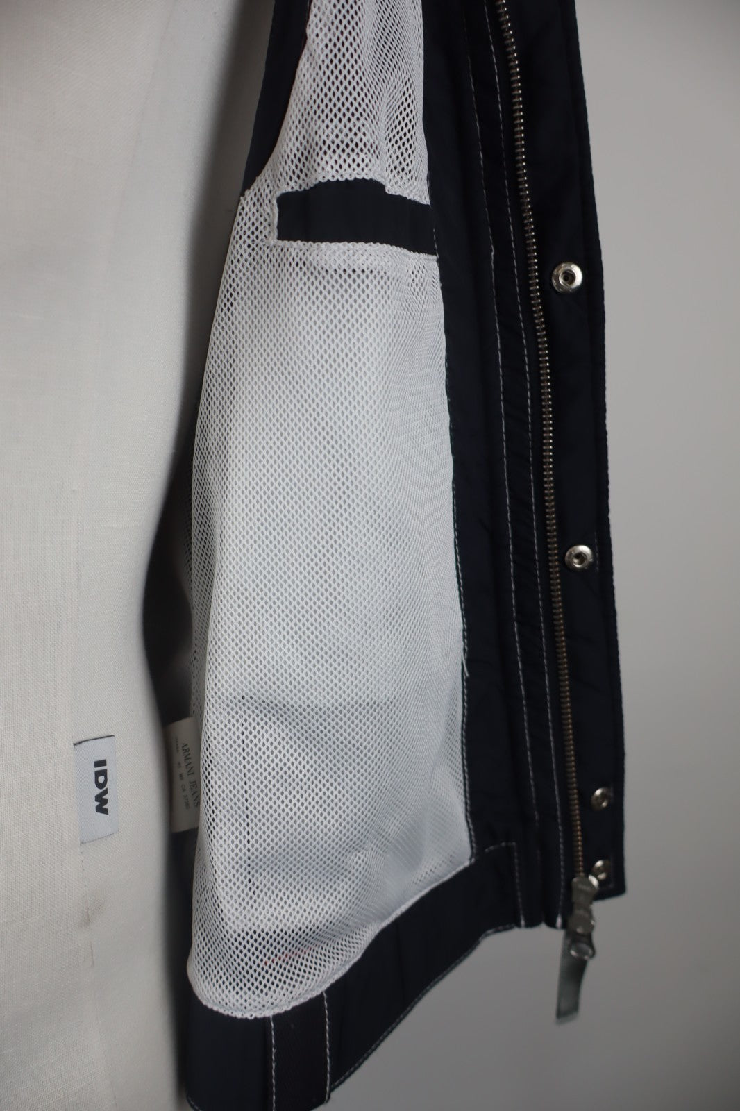 ARMANI JEANS GIUBBINO SMANICATO GILET UOMO TG 46 MAN CASUAL VINTAGE JACKET