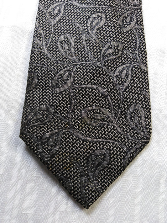 BORSALINO  100% SETA SILK TIE CRAVATTA NECKTIE ITALY VINTAGE CLASSIC
