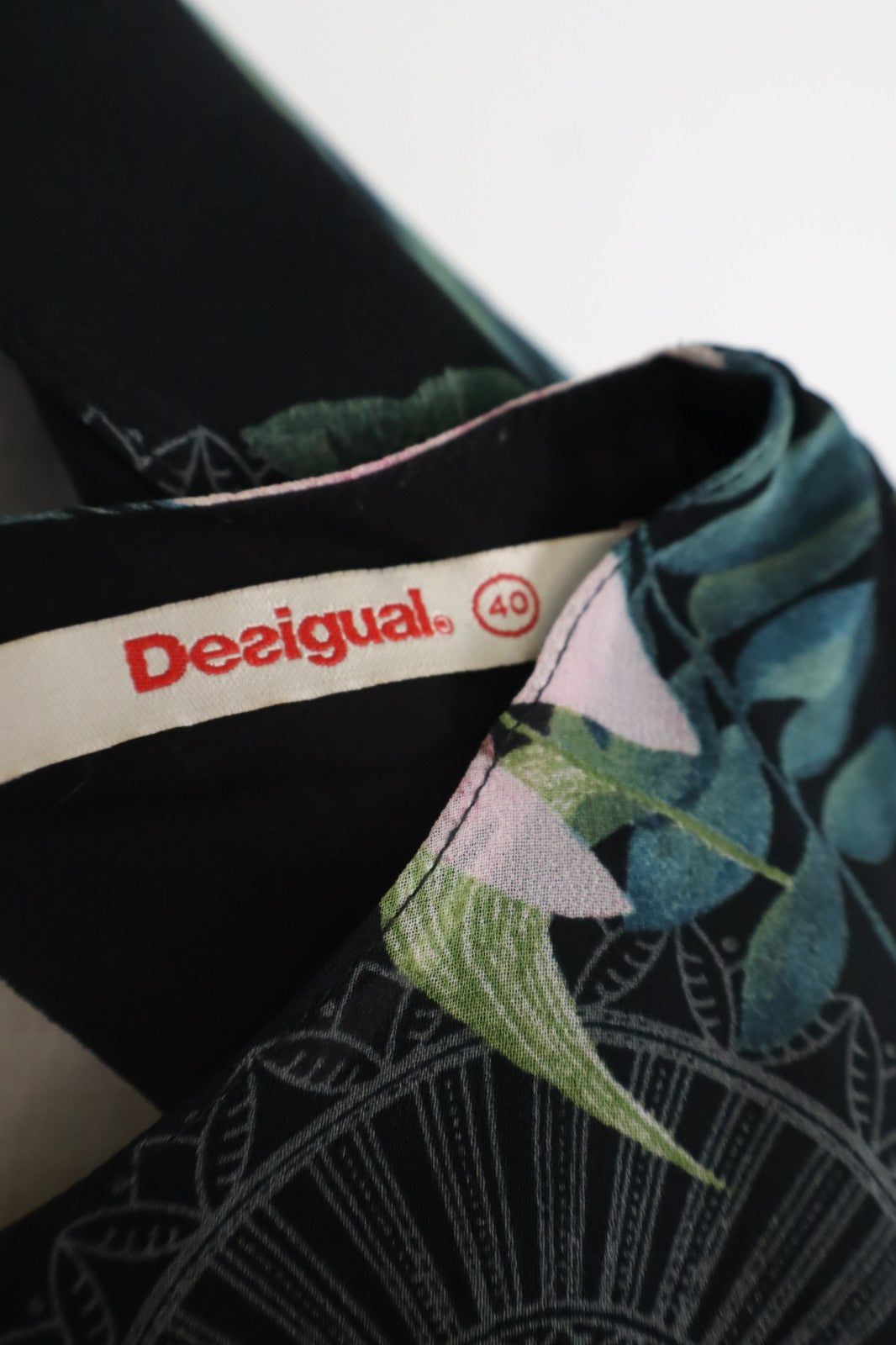 DESIGUAL VESTITO DONNA TG. 40 WOMAN CASUAL VINTAGE DRESS ABITO FLORAL