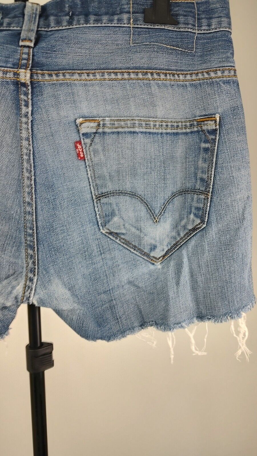 LEVI'S 504 PANTALONCINO DENIM JEANS DONNA TG W33 WOMAN VINTAGE SHORTS