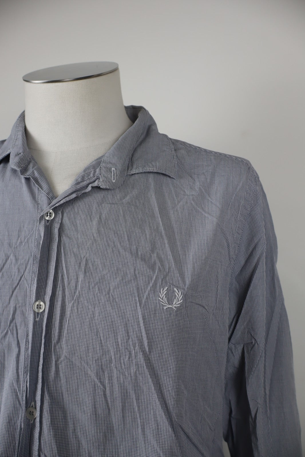 FRED PERRY CAMICIA UOMO TG XL MAN CASUAL VINTAGE SHIRT COTONE COTTON LOGO