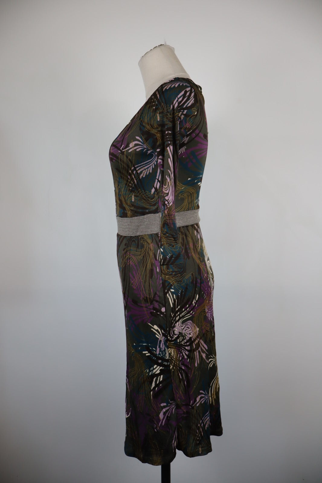 BLU BYBLOS VESTITO DONNA TG. 42 WOMAN CASUAL VINTAGE DRESS ABITO