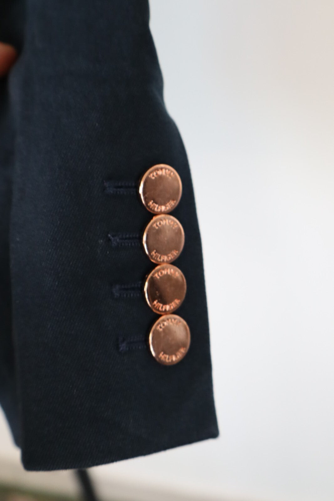 TOMMY HILFIGER BLAZER GIACCA DONNA Tg 2 WOMAN CASUAL VINTAGE JACKET COTONE