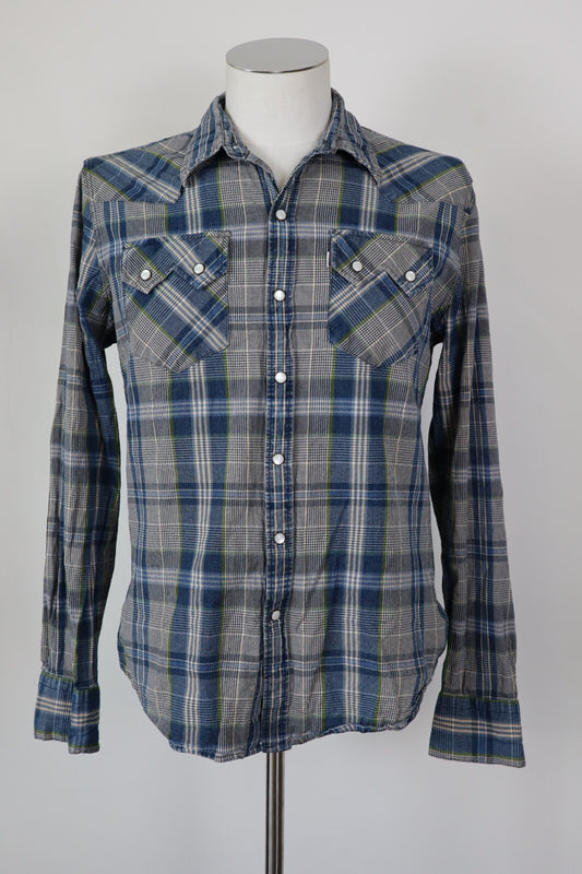 LEVI'S CAMICIA COTONE UOMO TG. M MAN CASUAL COTTON VINTAGE SHIRT