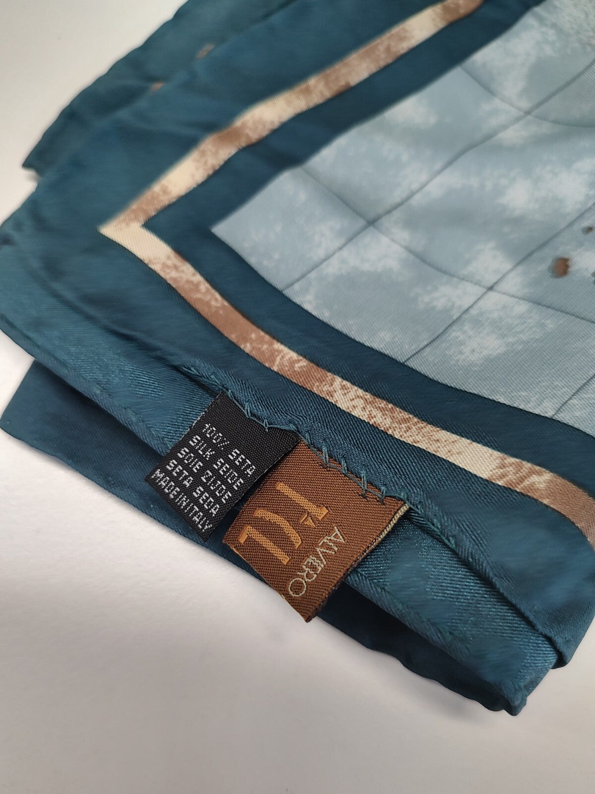 ALVIERO MARTINI 1 CLASSE FOULARD 100% SILK SETA SCARVES SCARF SQUARE MADE ITALY