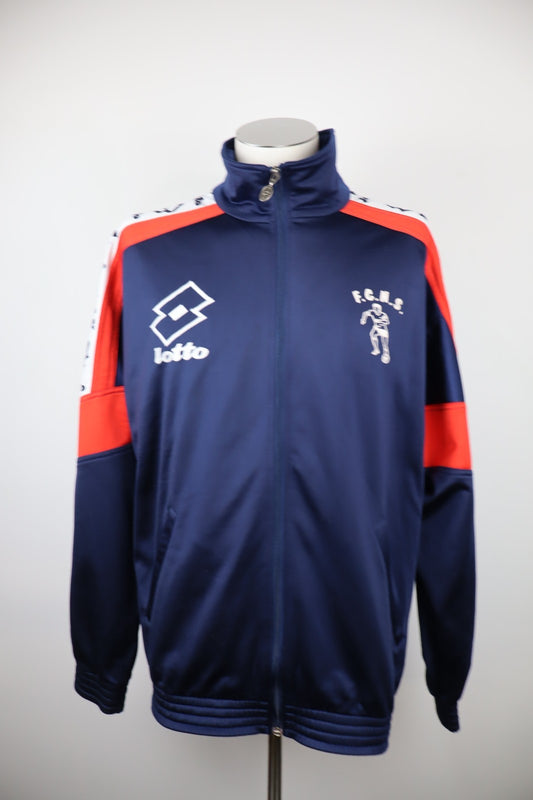 LOTTO ITALIA FCNS GIACCA SPORT CALCIO  UOMO Tg XL MAN VINTAGE SOCCER JACKET