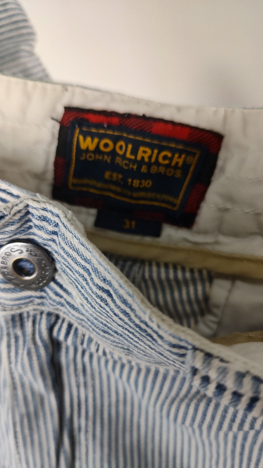 WOOLRICH PANTALONE BERMUDA UOMO TG. 31 / 45 MAN VINTAGE PANTS