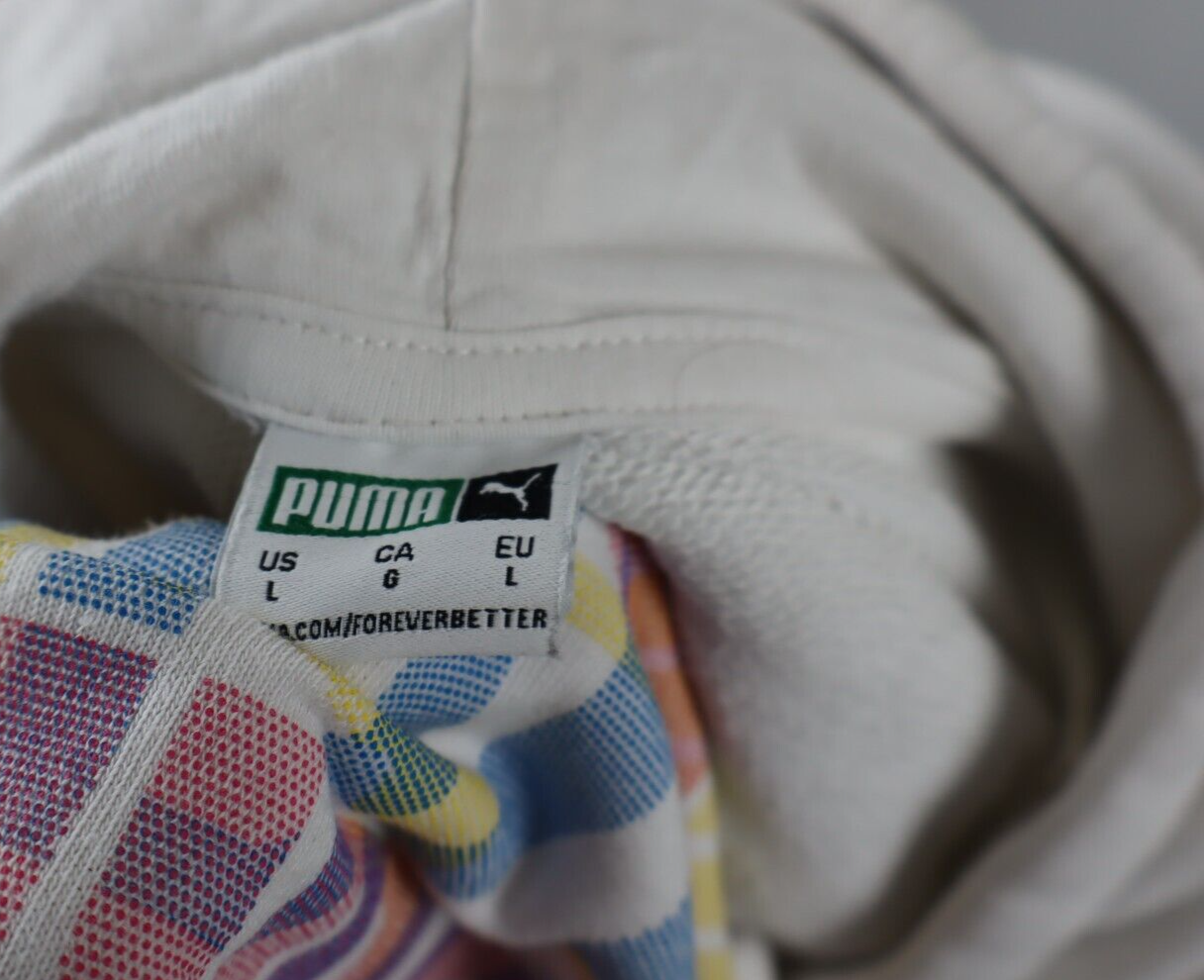 PUMA FELPA CAPPUCCIO UOMO Tg L MAN CASUAL VINTAGE SWEATSHIRT CASUAL COTONE