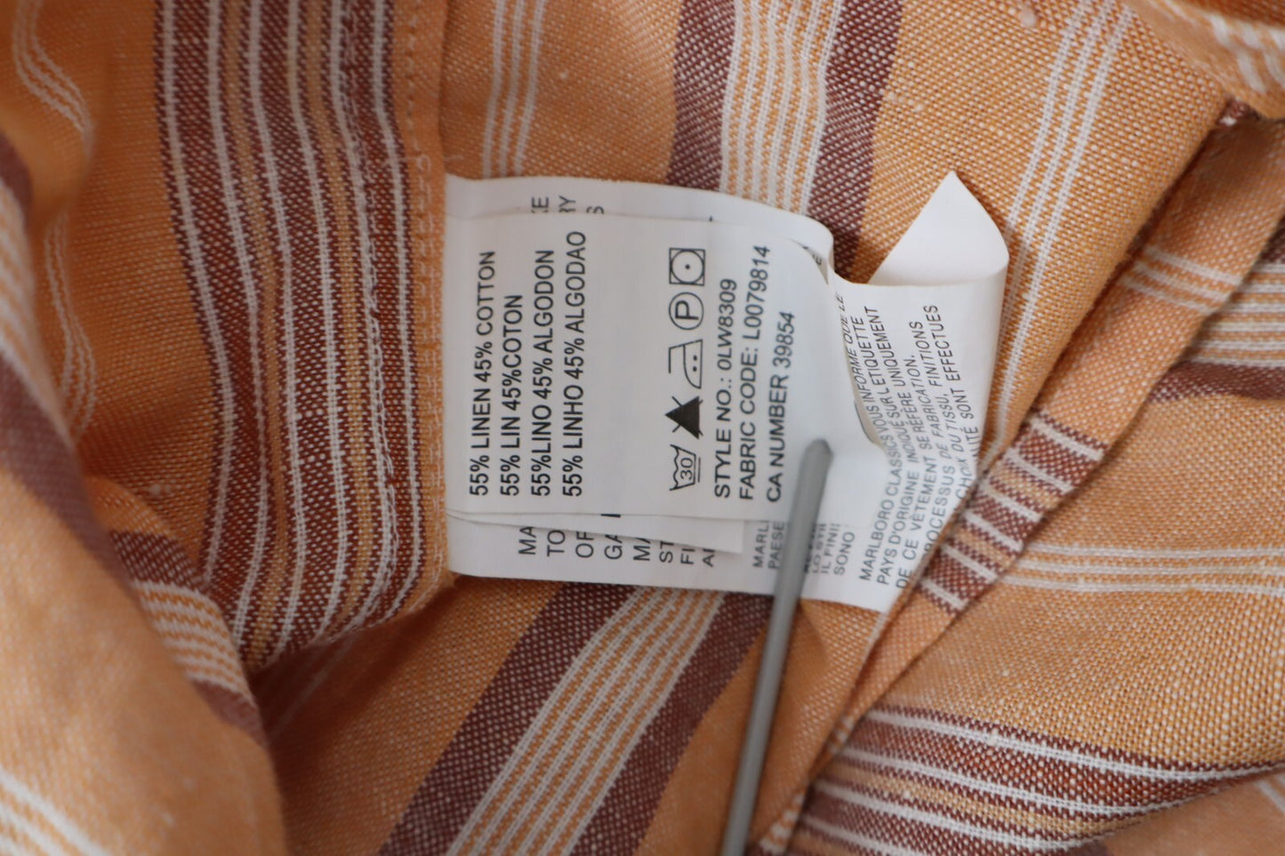 MARLBORO CLASSICS CAMICIA UOMO COTONE LINO TG. M MAN CASUAL VINTAGE SHIRT