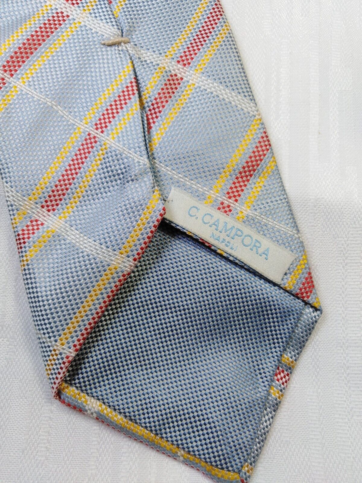 CAMPORA NAPOLI 100% SILK TIE SETA CRAVATTA NECKTIE ITALY VINTAGE SELF TIPPED