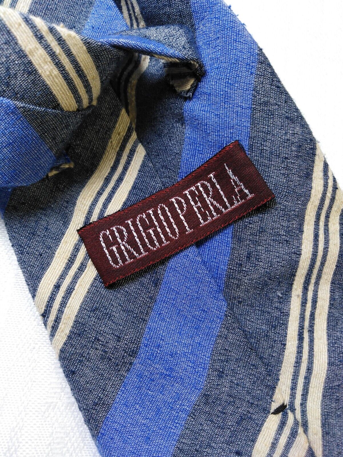 GRIGIOPERLA 100% SETA SILK TIE CRAVATTA NECKTIE ITALY VINTAGE CLASSIC