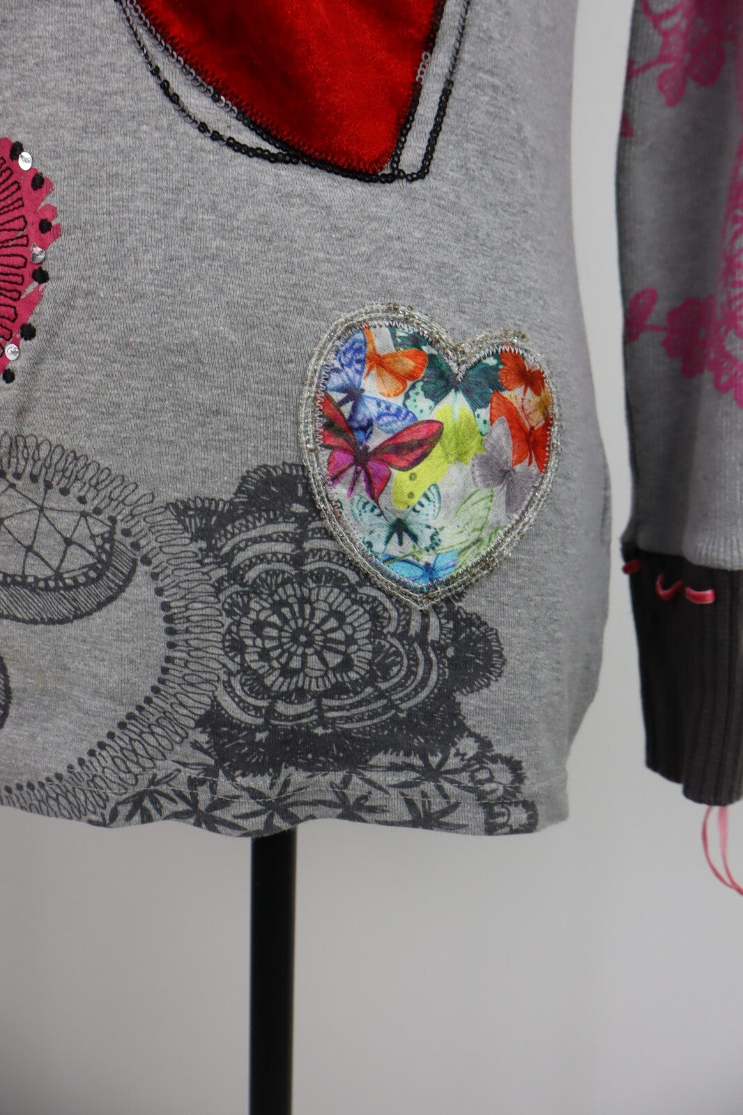 DESIGUAL MAGLIONE MAGLIA DONNA TG S WOMAN SWEATER VINTAGE CASUAL COTONE