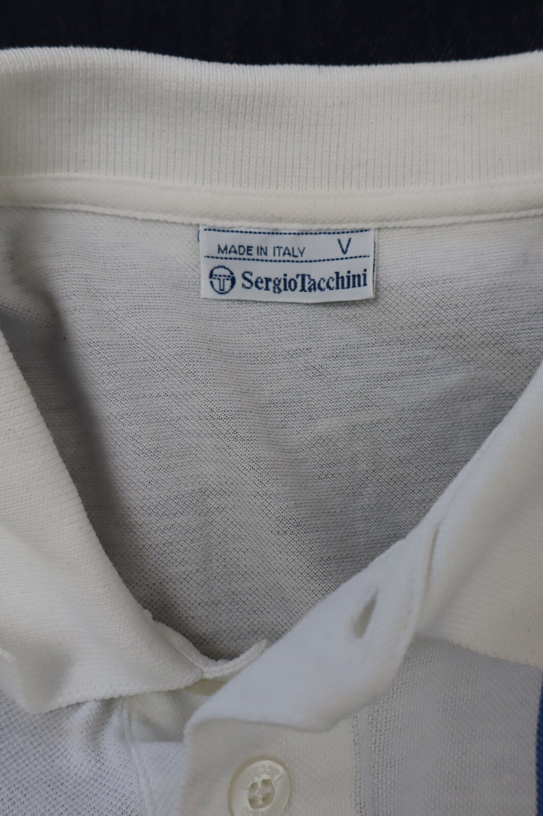 SERGIO TACCHINI TENNIS MAGLIA POLO UOMO TG V MAN SHIRT CASUAL VINTAGE MADE ITALY