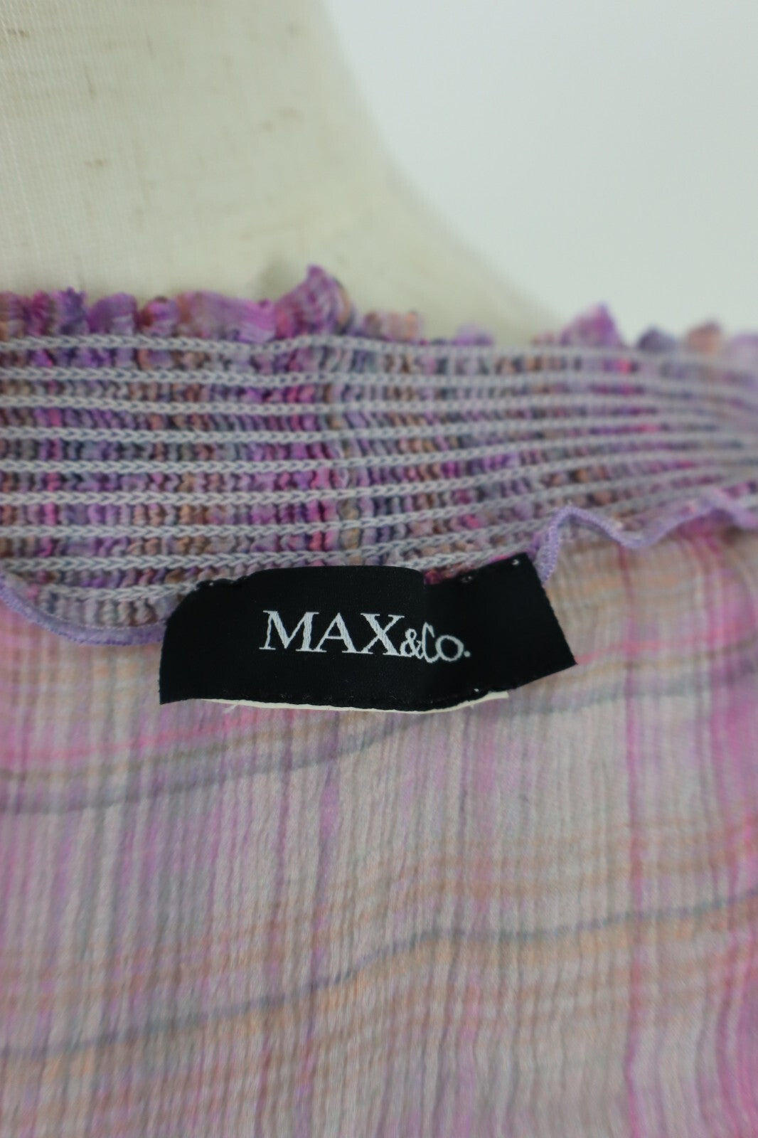 MAX & CO VESTITO ABITO VELATO DONNA WOMAN TG S DRESS CASUAL VINTAGE