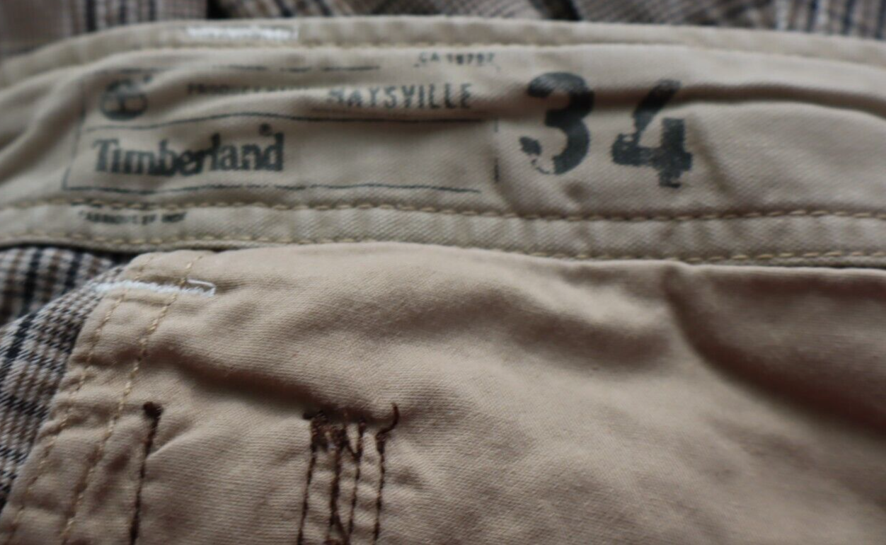 TIMBERLAND BERMUDA PANTALONE SHORTS UOMO TG 34 MAN VINTAGE CASUAL PANTS COTONE