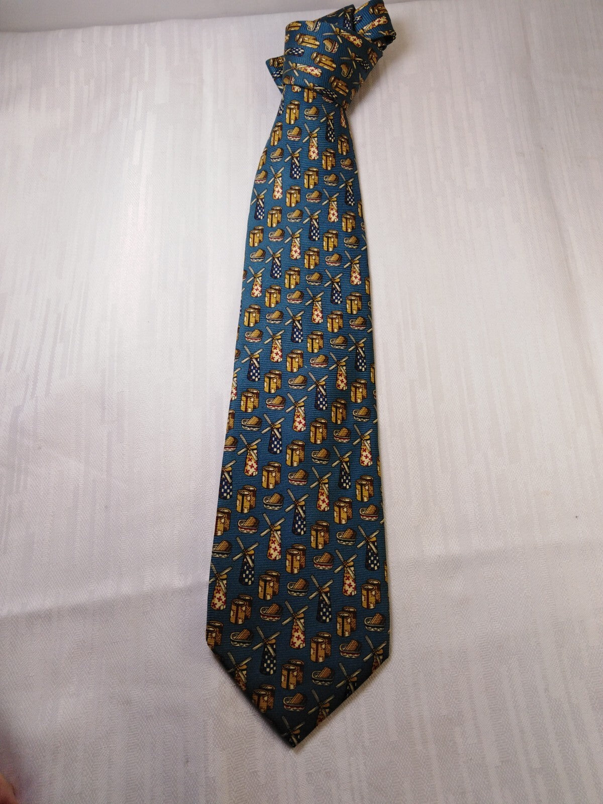LUCA D'ALTIERI 100% SETA SILK TIE CRAVATTA NECKTIE ITALY VINTAGE SELF TIPPED