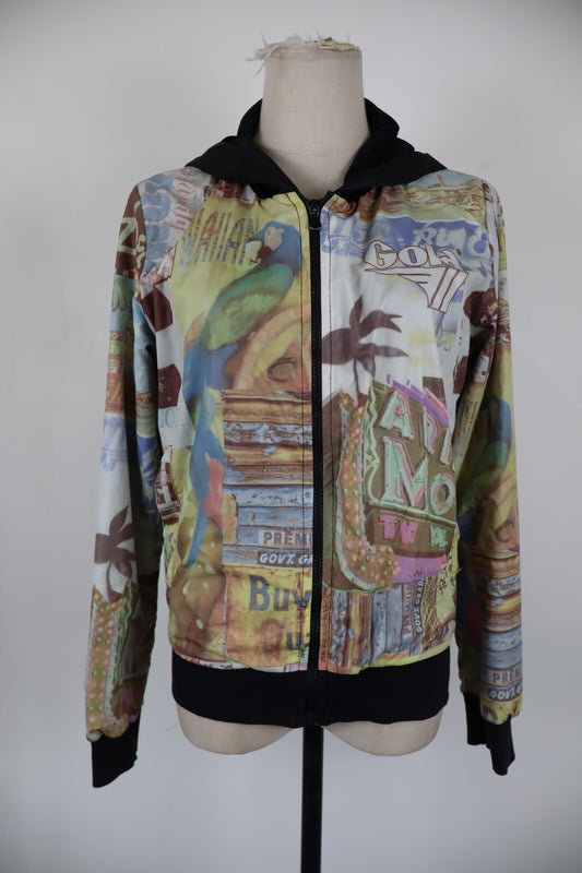 GOLA CLASSICS FELPA CON ZIP GIACCA DONNA S WOMAN VINTAGE SPORT JACKET SWEATSHIRT