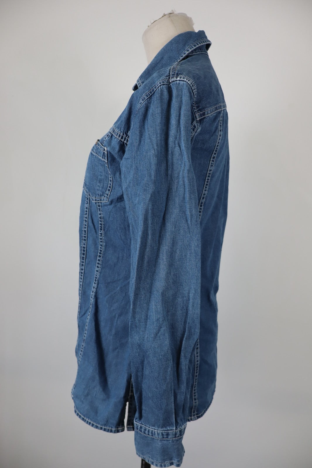 CALVIN KLEIN CK CAMICIA DONNA TG. M WOMAN SHIRT CASUAL VINTAGE COTONE DENIM