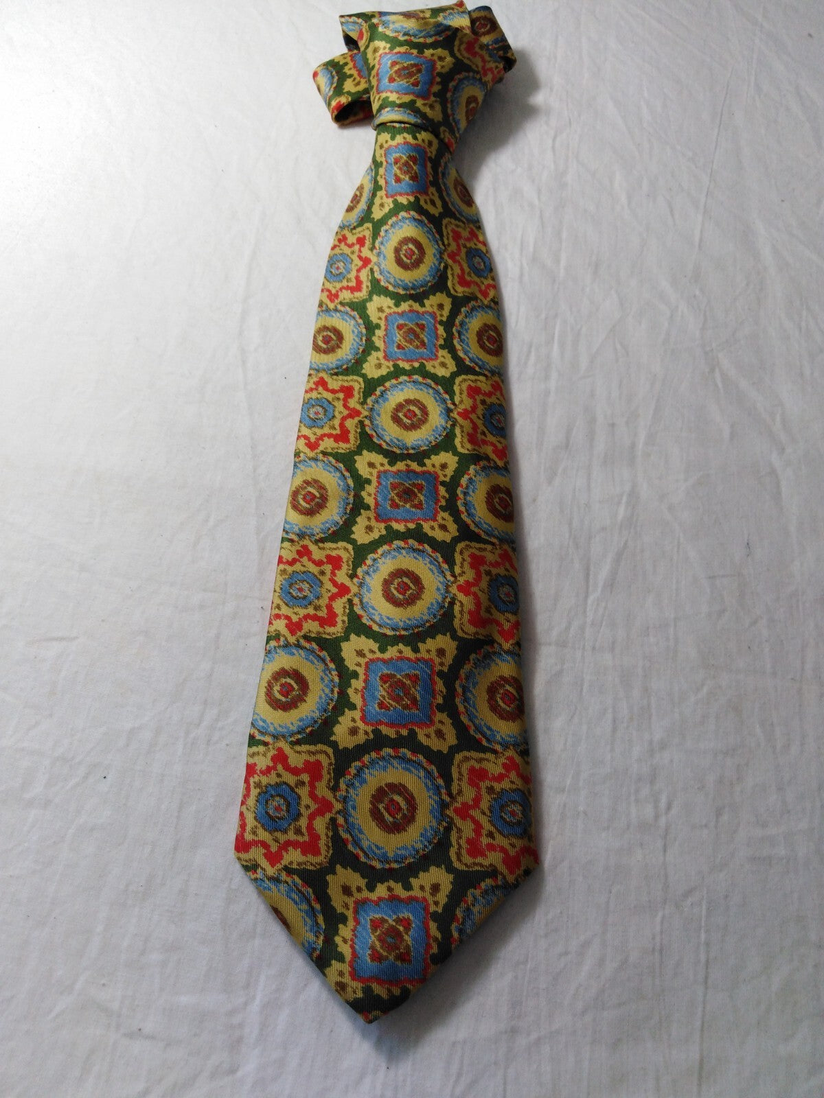 ANGELO MARINO 100% SILK TIE SETA CRAVATTA NECKTIE MADE IN ITALY