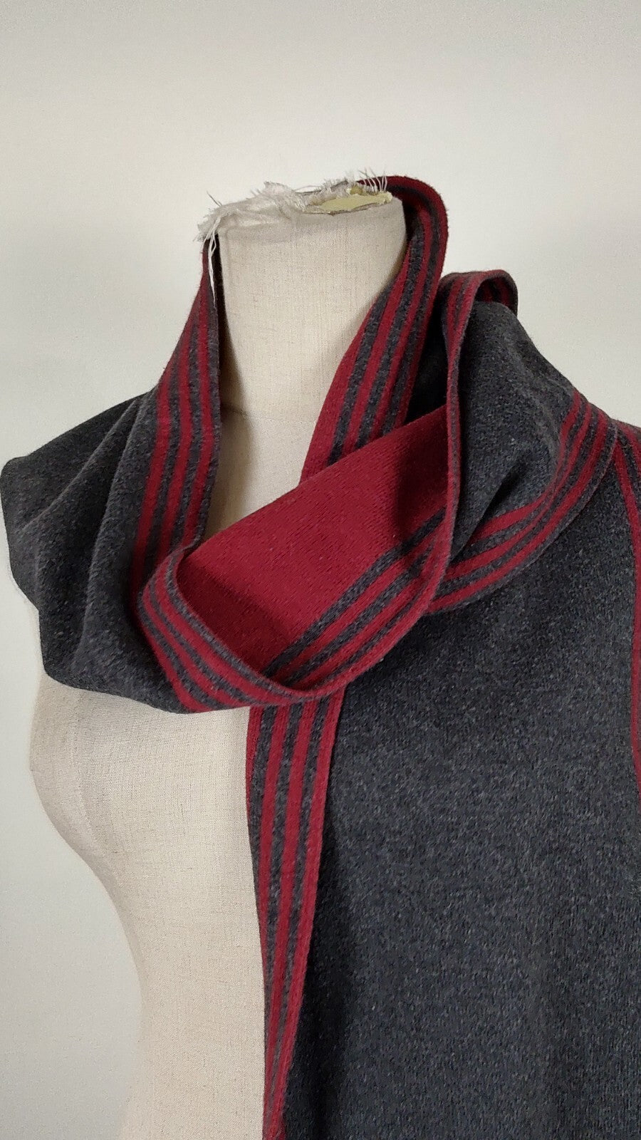 GUESS SCIARPA LANA UOMO DONNA WOMAN MAN VINTAGE CASUAL SCARF DOUBLEFACE
