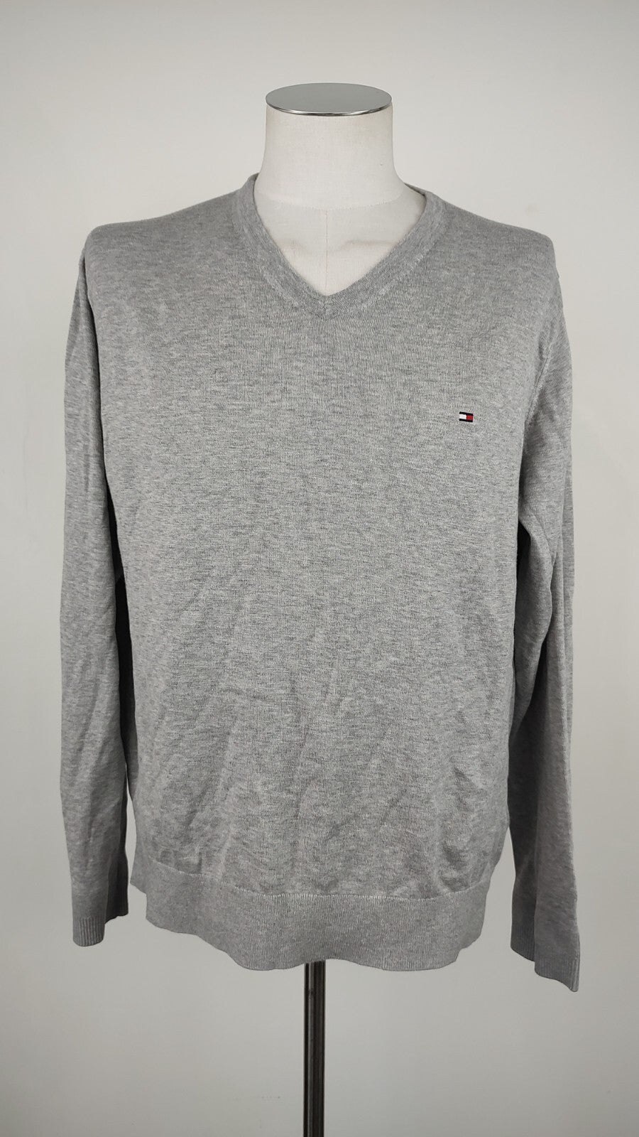 TOMMY HILFIGER MAGLIONE COTONE SETA VINTAGE UOMO 2XL MAN SWEATER CASUAL VINTAGE