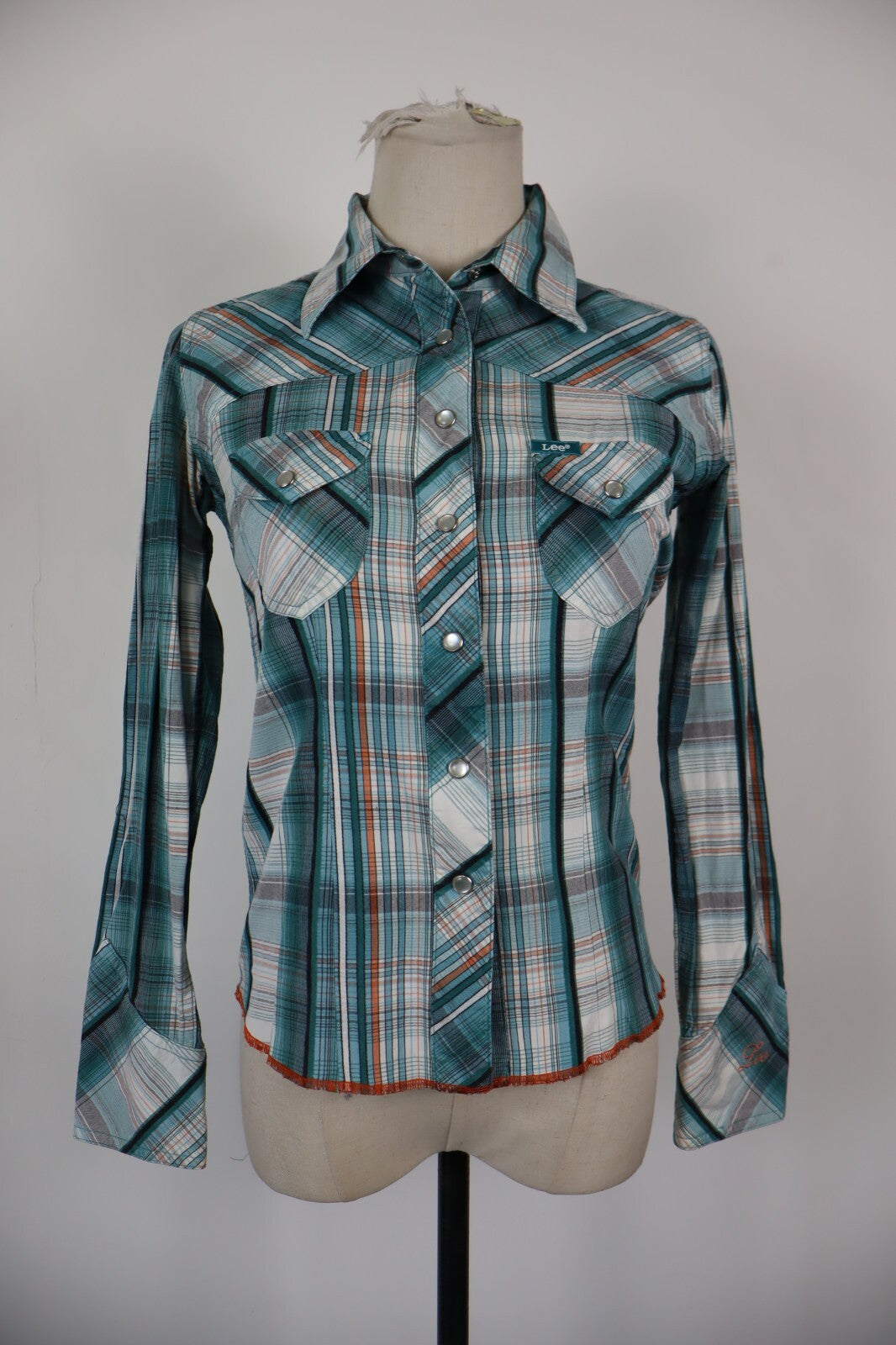 LEE CAMICIA DONNA TG. XS WOMAN SHIRT CASUAL VINTAGE COTONE BOTTONI
