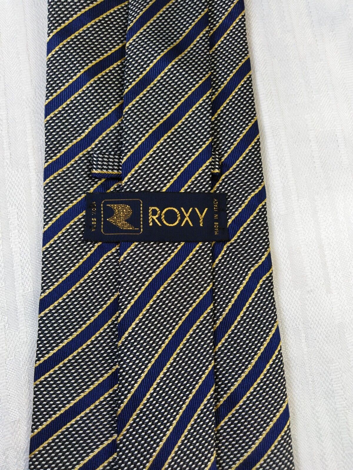 ROXY 100% SILK TIE SETA CRAVATTA NECKTIE MADE IN ITALY