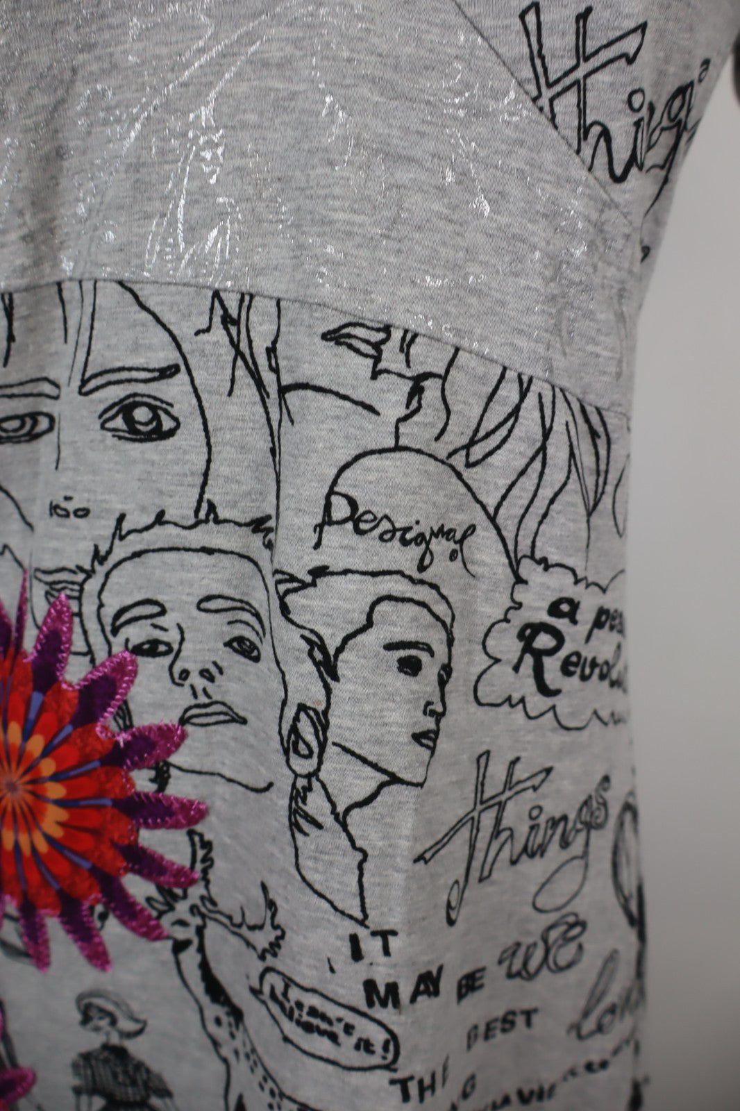 DESIGUAL VESTITO  DONNA TG M WOMAN CASUAL VINTAGE DRESS ABITO COTONE