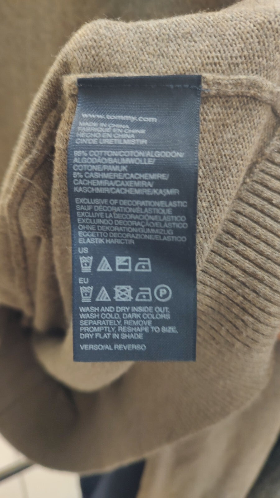 TOMMY HILFIGER  MAGLIONE COTONE CASHMERE VINTAGE UOMO Tg. M MAN SWEATER CASUAL