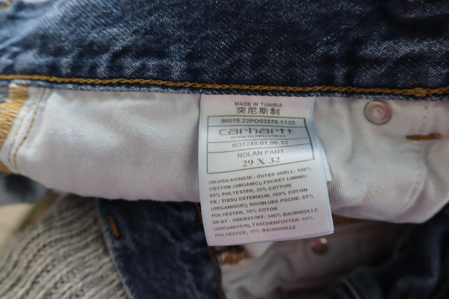 CARHARTT JEANS PANTALONE UOMO CASUAL W29 L32 MAN VINTAGE PANTS DENIM