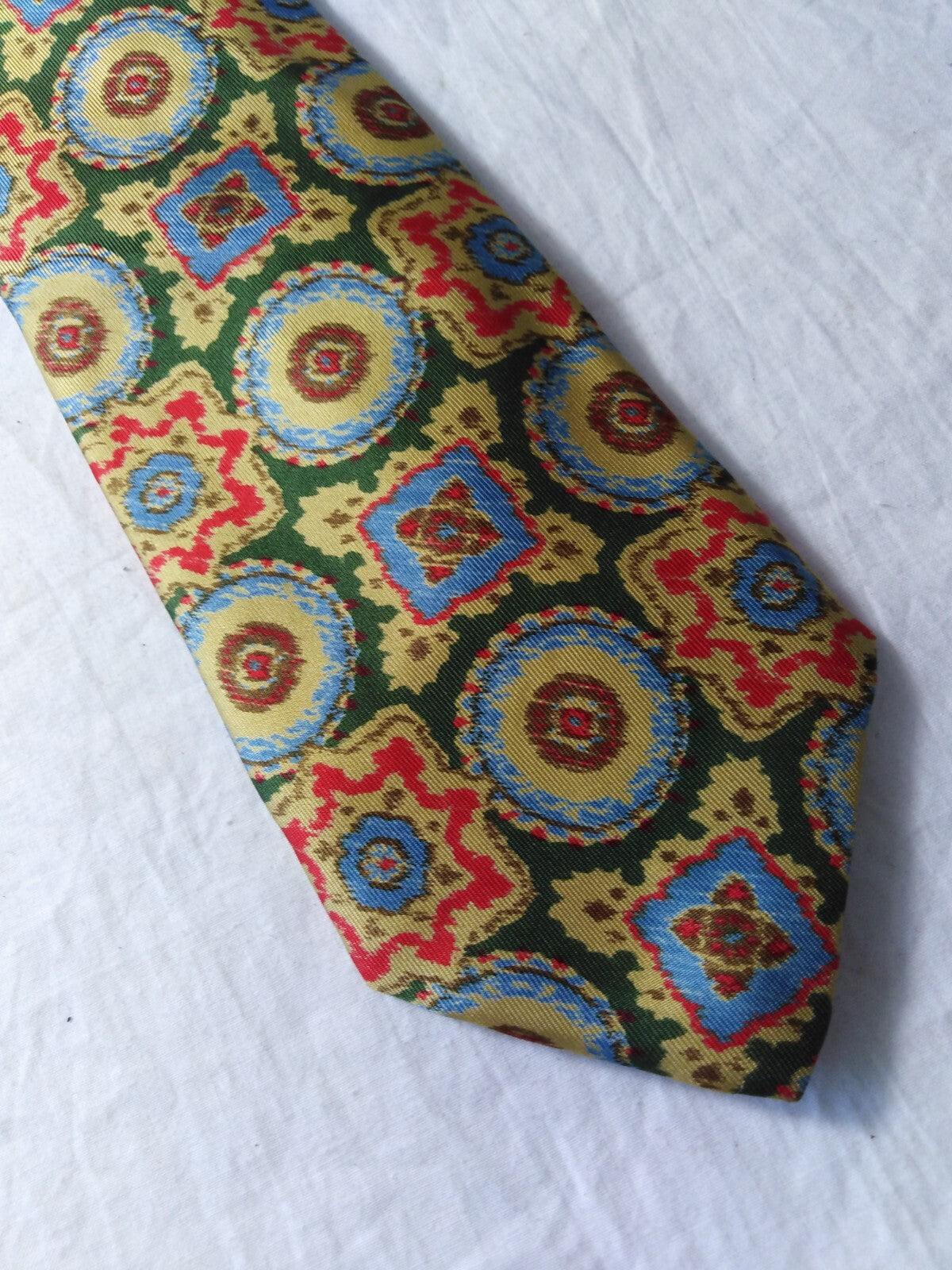 ANGELO MARINO 100% SILK TIE SETA CRAVATTA NECKTIE MADE IN ITALY