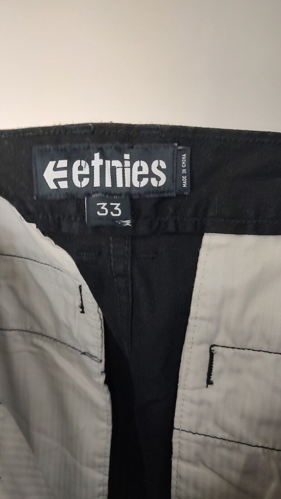 ETNIES PANTALONI BERMUDA UOMO TG. W33 MAN PANTS CASUAL VINTAGE