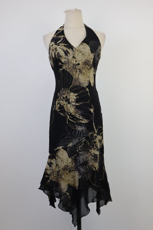 VERA MONT VESTITO DONNA TG 38 WOMAN RETRO' LUXURY VINTAGE CHIFFON Y2K 2000'S