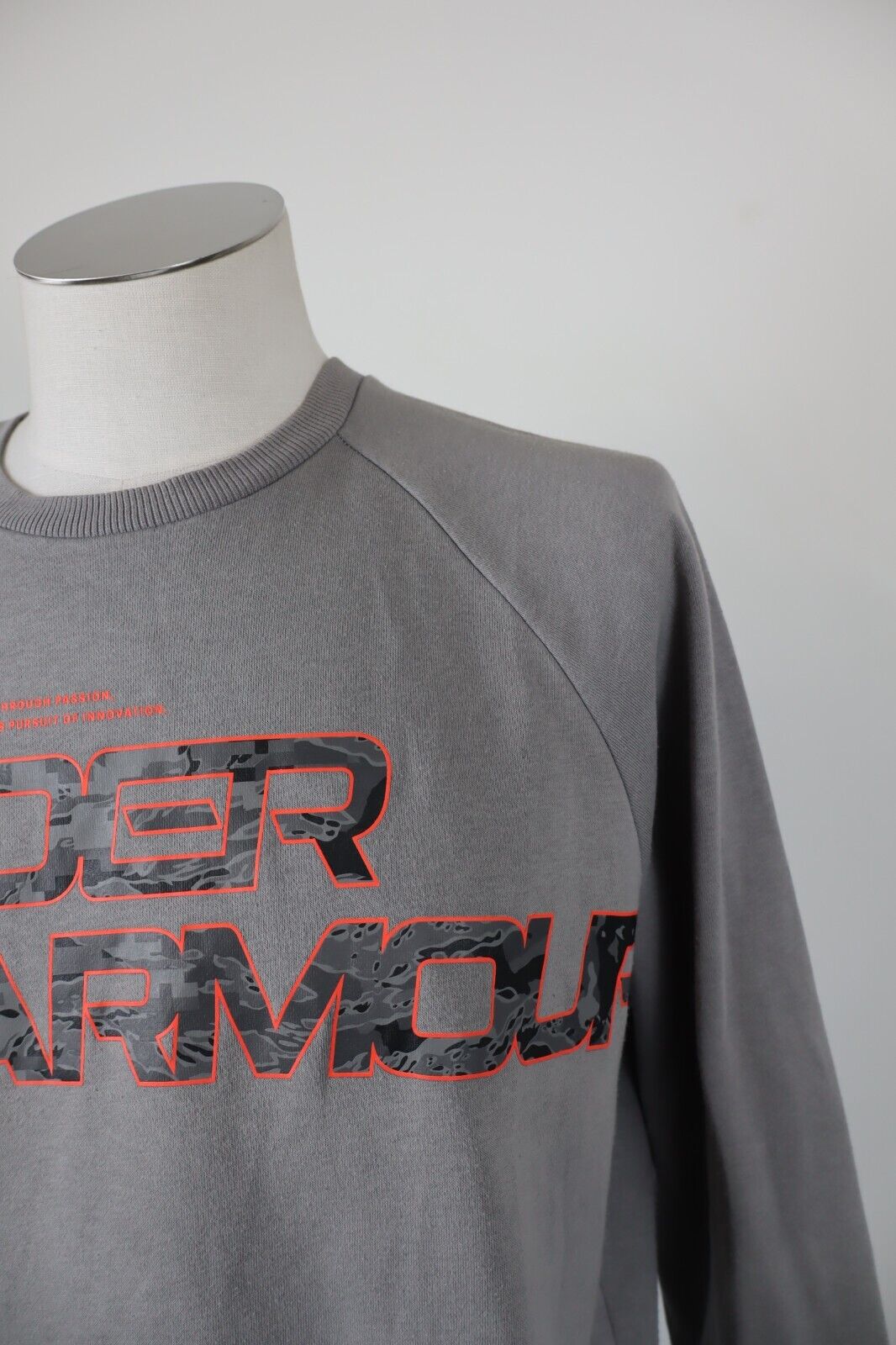 UNDER ARMOUR FELPA MAGLIA COTONE UOMO Tg M MAN COTTON JACKET SWEATSHIRT VINTAGE