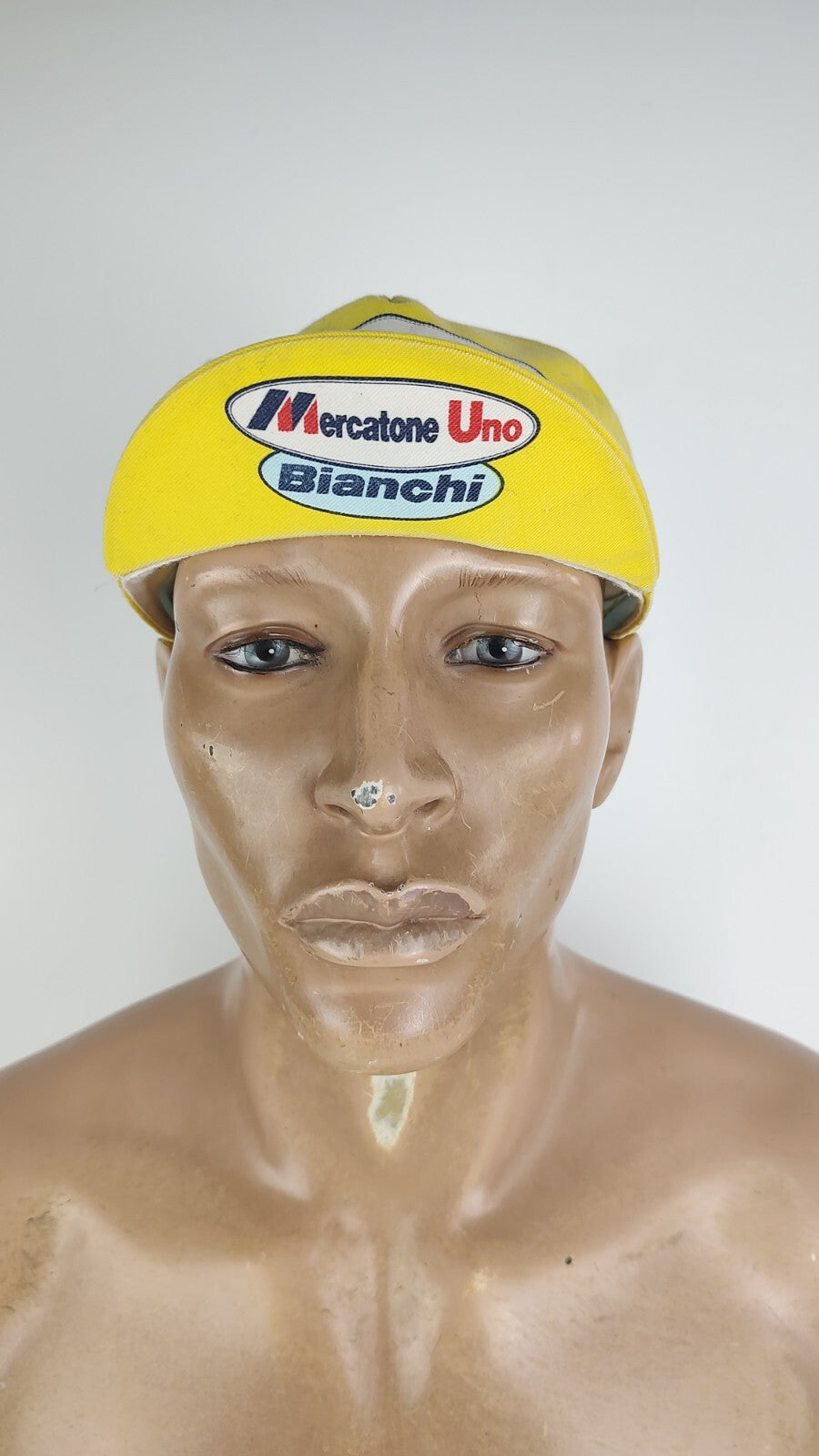 SMS SANTINI MERCATONE CAPPELLO CICLISMO ELASTICO UOMO MAN HAT CAP VINTAGE