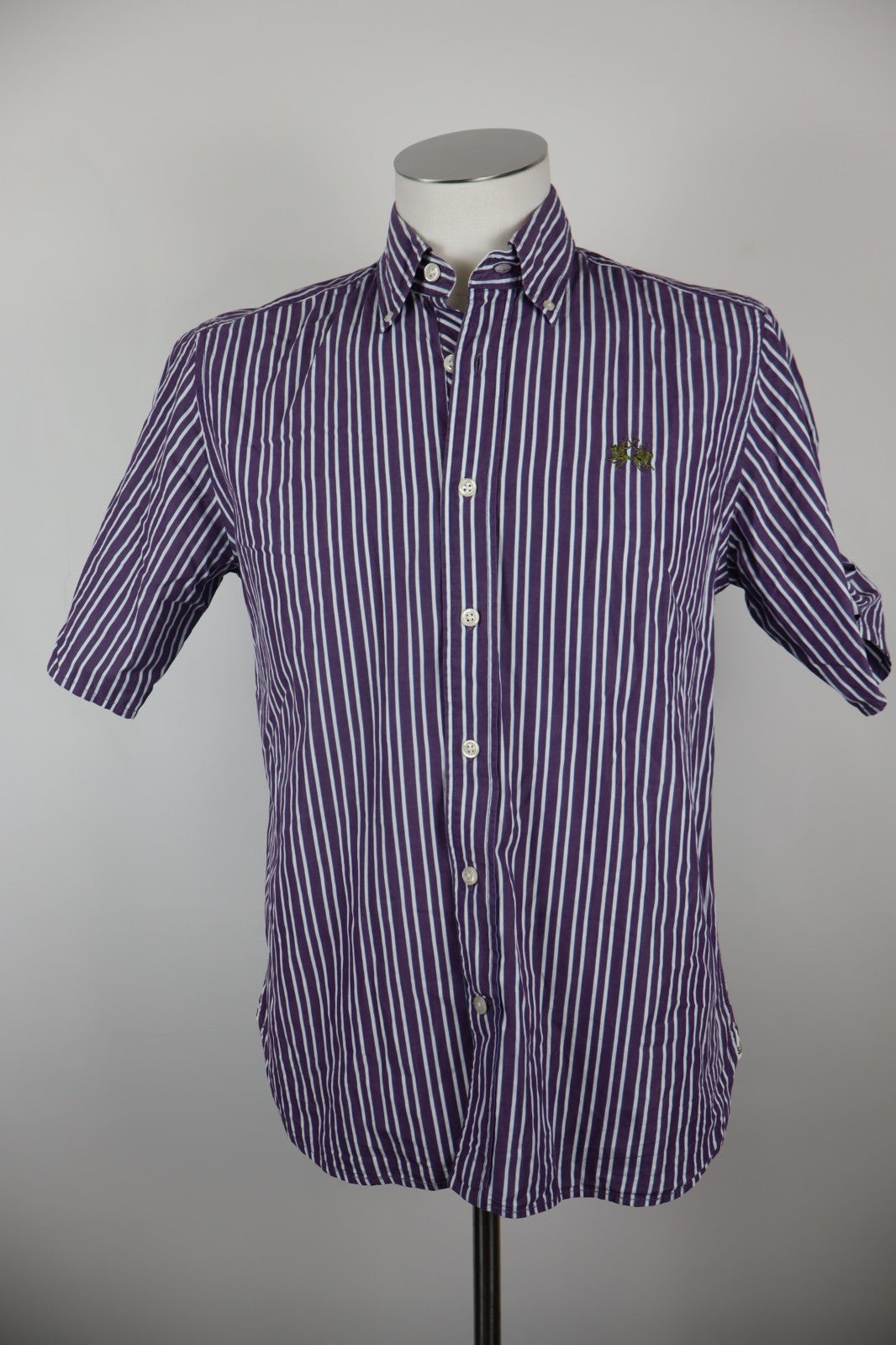 LA MARTINA CAMICIA UOMO TG. M MAN CASUAL VINTAGE SHIRT COTONE COTTON A RIGHE